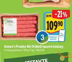 Albert Nature's Promise Bio Drůbeží masové klobásy 300 g nabídka