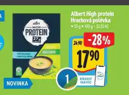 Albert Albert High protein Hrachová polévka 55 g nabídka