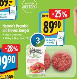 Albert Nature's Promise Bio Hovězí burger 260 g nabídka