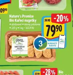 Albert Nature's Promise Bio Kuřecí nugetky 220 g nabídka