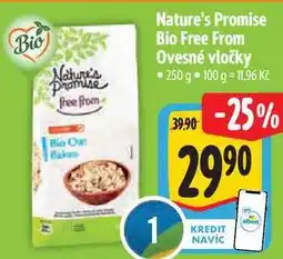 Albert Nature's Promise Bio Free From Ovesné vločky 250 g nabídka