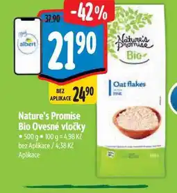 Albert Nature's Promise Bio Ovesné vločky 500 g nabídka