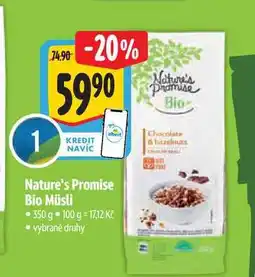 Albert Nature's Promise Bio Müsli 350 g nabídka