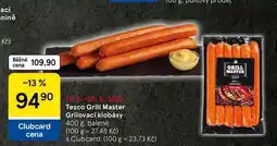 Tesco Tesco Grill Master Grilovací klobásy, 400 g, balené nabídka