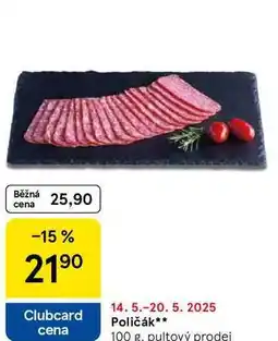 Tesco Poličák, 100 g nabídka