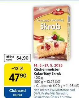 Tesco Küchenmeister Kukuřičný škrob, 400 g nabídka