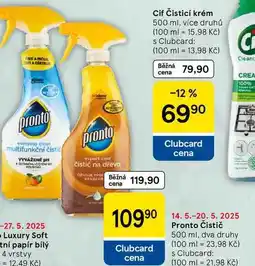 Tesco Pronto Čistič, 500 ml, dva druhy nabídka