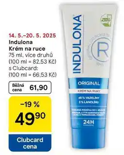 Tesco Indulona Krém na ruce, 75 ml, více druhů nabídka