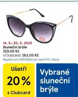Tesco Sluneční brýle nabídka