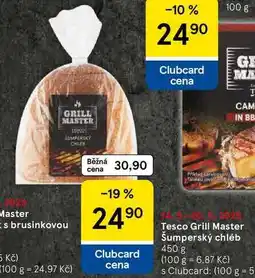 Tesco Tesco Grill Master Šumperský chléb, 450 g nabídka