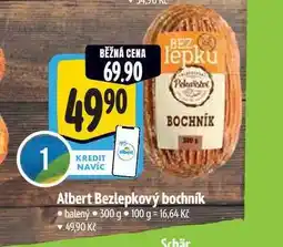 Albert Albert Bezlepkový bochník balený 300 g nabídka