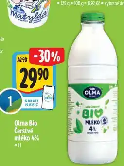Albert Olma Bio Čerstvé mléko 4% 125 g nabídka