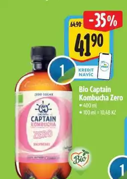 Albert Bio Captain Kombucha Zero 400 ml nabídka