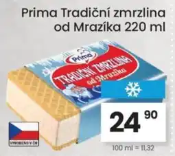 Kubík potraviny Prima Tradiční zmrzlina od Mrazíka nabídka