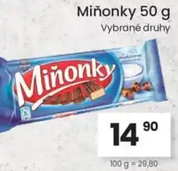 Kubík potraviny Miñonky nabídka