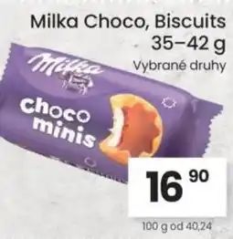 Kubík potraviny Milka Choco, Biscuits nabídka