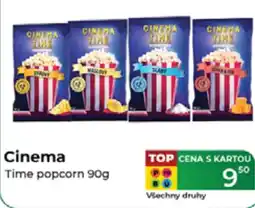 Tamda Foods Cinema Time popcorn nabídka