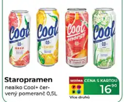 Tamda Foods Staropramen nealko Cool+ čer- vený pomeranč nabídka
