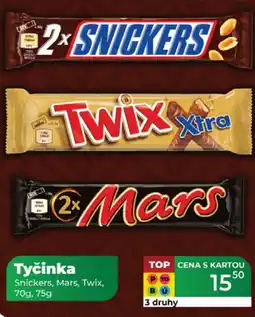 Tamda Foods Tyčinka Snickers, Mars, Twix nabídka