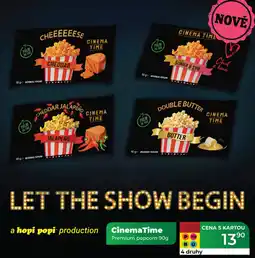 Tamda Foods CinemaTime Premium popcorn nabídka