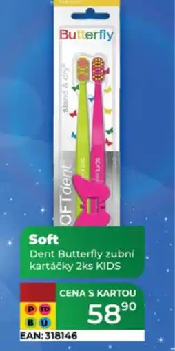 Tamda Foods Soft Dent Butterfly zubní kartáčky KIDS nabídka