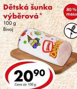 CBA Dětská šunka výběrová, 100 g nabídka