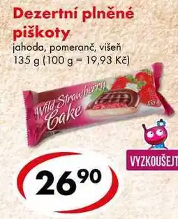 CBA Dezertní plněné piškoty, 135 g nabídka