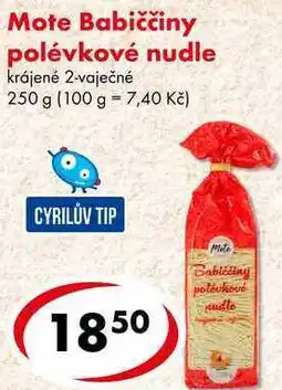 CBA Mote Babiččiny polévkové nudle, 250 g nabídka