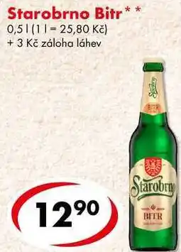 CBA Starobrno Bitr, 0,5 l nabídka