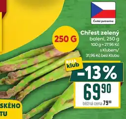 Billa Chřest zelený nabídka