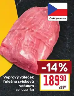 Billa Vepřový váleček falešná svíčková vakuum nabídka