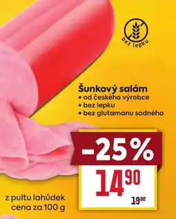 Billa Šunkový salám nabídka