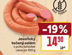 Billa Javořický točený salám nabídka