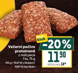 Billa Večerní í pečivo proteinové z naší pece nabídka