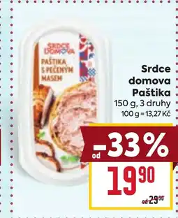 Billa Srdce domova Paštika nabídka