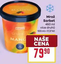 Billa Mrož Sorbet nabídka