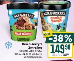 Billa Ben & Jerry's Zmrzlina nabídka