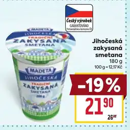 Billa Jihočeská zakysaná smetana nabídka