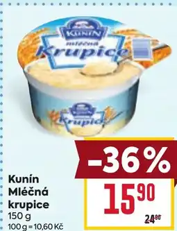 Billa Kunín Mléčná krupice nabídka