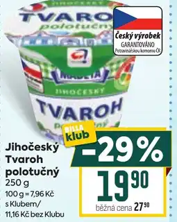 Billa Jihočeský Tvaroh polotučný nabídka