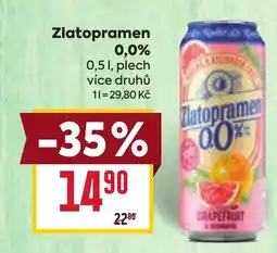 Billa Zlatopramen 0.0% nabídka