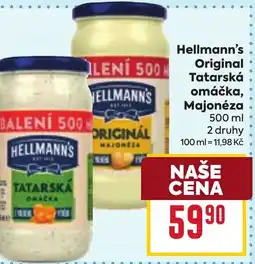 Billa Hellmann's Original Tatarská omáčka, Majonéza nabídka