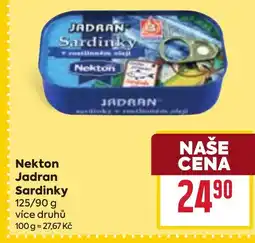 Billa Nekton Jadran Sardinky nabídka