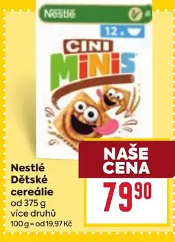 Billa Nestlé Dětské cereálie nabídka