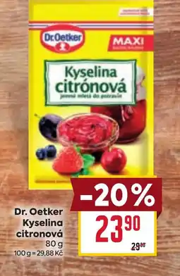 Billa Dr. Oetker Kyselina citronová nabídka