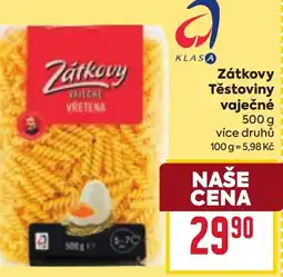 Billa Zátkovy Těstoviny vaječné nabídka