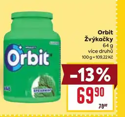 Billa Orbit Žvýkačky nabídka