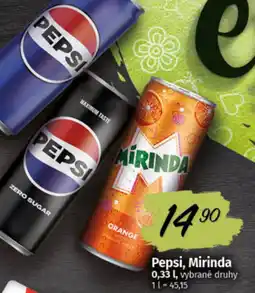 COOP TIP PEPSI, MIRINDA nabídka