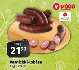 COOP TIP Vesnická klobása nabídka