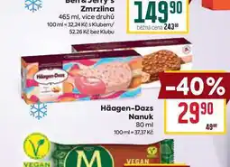 Billa Häagen-Dazs Nanuk 80 ml nabídka